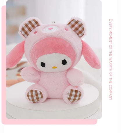 Sanrio Kawaii Plush Keychain — Hello Kitty, My Melody, Kuromi & Cinnamoroll Cartoon Bag Charm Pendant