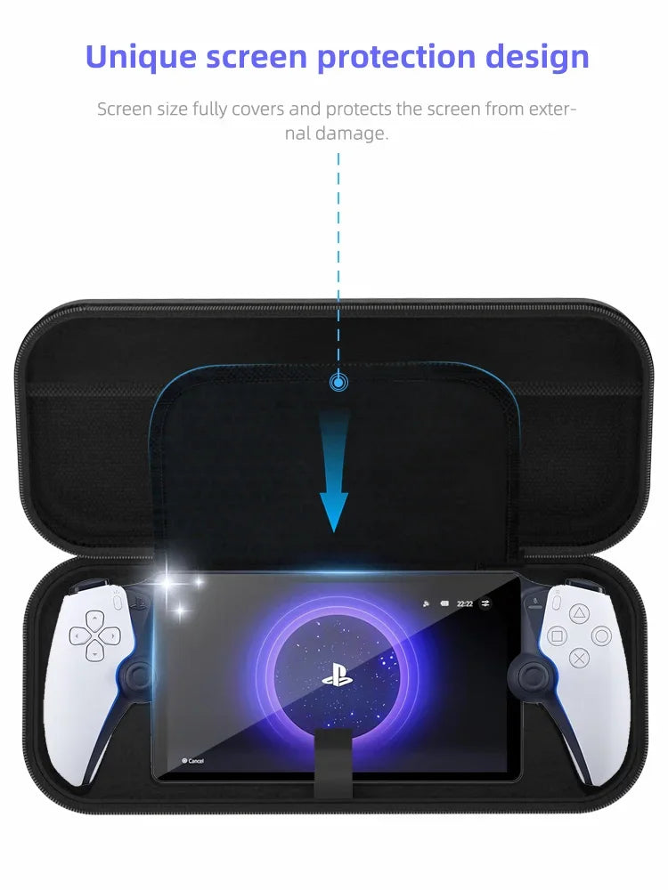 Portable EVA Hard Case Bag for PS Portal - Carry Storage for Sony PlayStation 5 Handheld Game Console Accessories