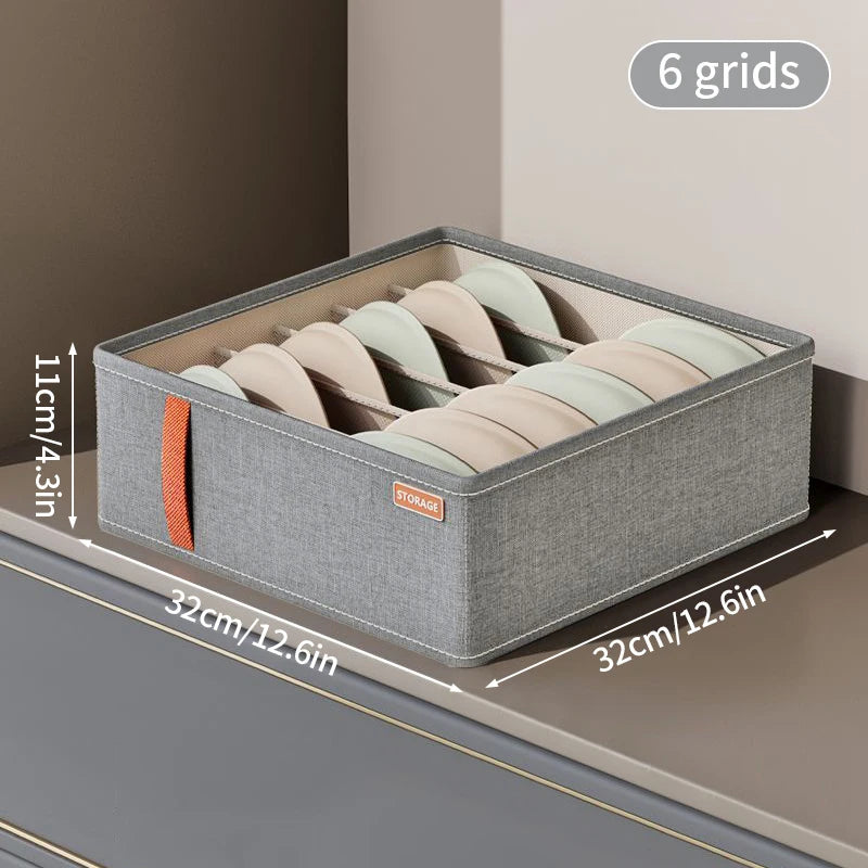 Foldable Underwear Storage Box – Non-Woven Organizer for Panties, Bra, Socks, Clothes Separator for Bedroom Drawers & Wardrobe