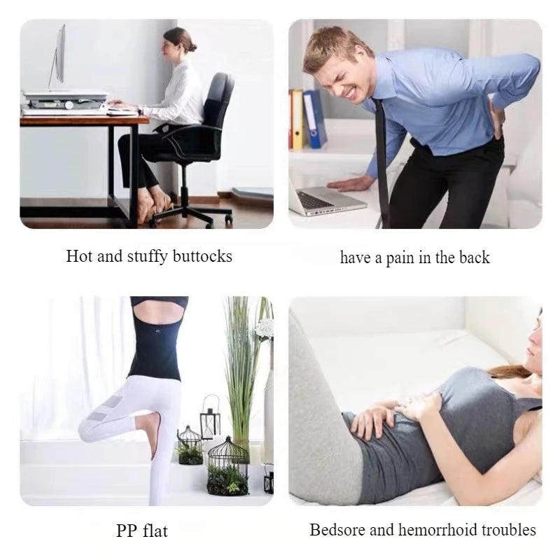 Gel Seat Cushion – Breathable Honeycomb Design for Pressure Relief, Back & Tailbone Pain Relief, Ideal for Home, Office, Wheelchair & Car Chairs