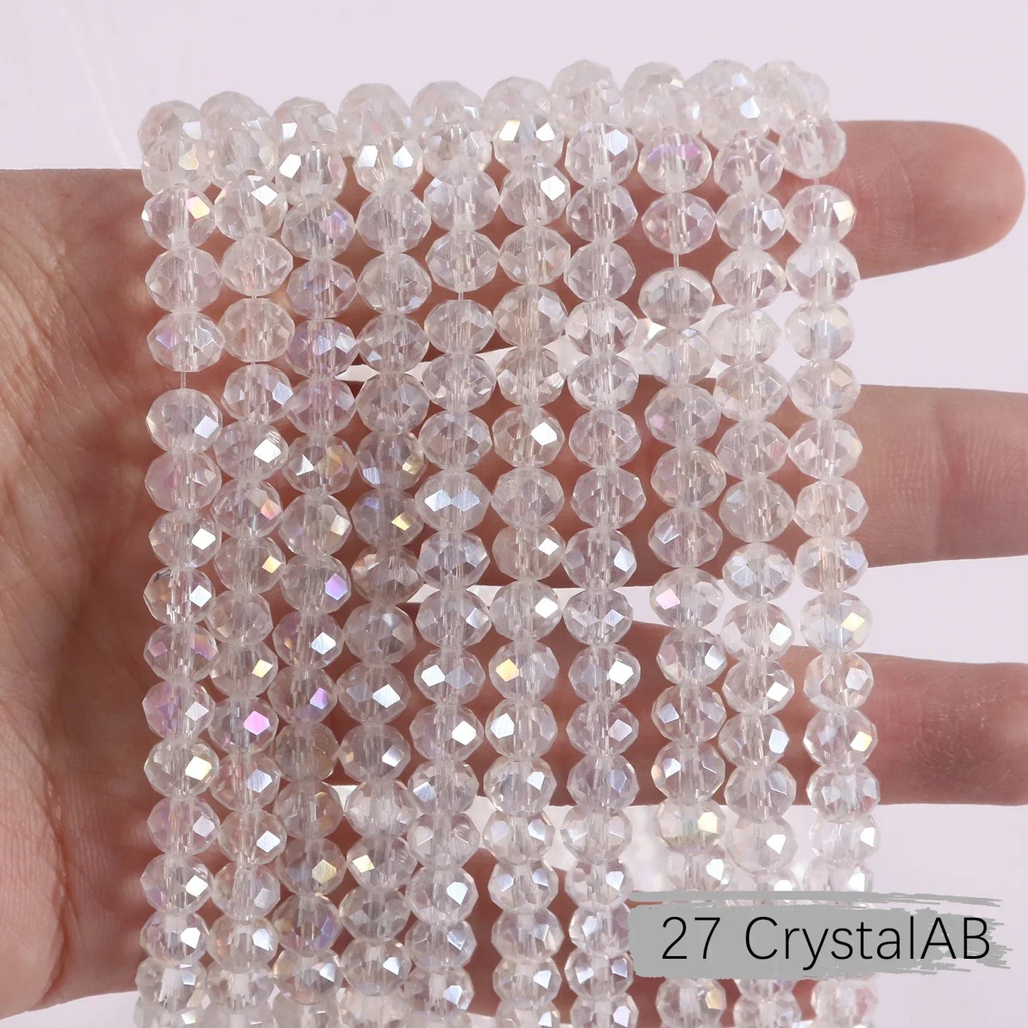 Austria Crystal Rondelle Beads - 2mm/4mm/6mm/8mm Faceted Glass Spacer Beads for DIY Jewelry & Bracelet Making