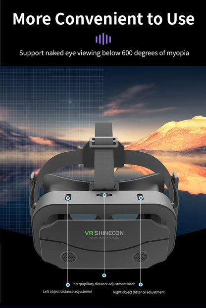 Shinecon 3D VR Glasses – Virtual Reality Headset with Controller for Smartphone Gaming
