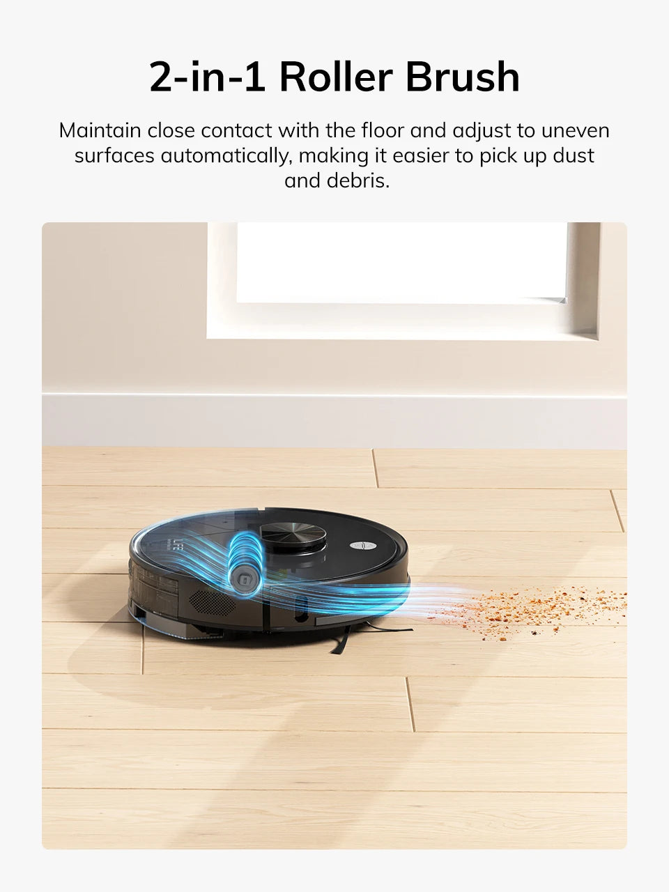 ILIFE A20 Robot Vacuum and Mop Combo – LiDAR Navigation, 3000Pa Suction, Smart Mapping, App/Alexa Control, Ideal for Pet Hair