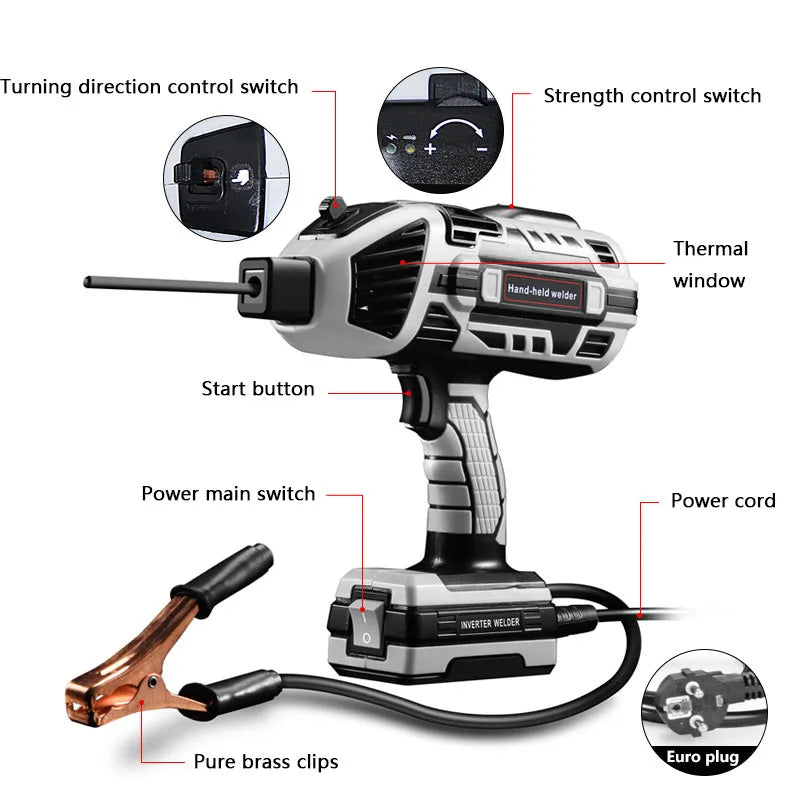 Mini Portable Welding Machine - Multifunctional Handheld Electric Inverter Welder for Home DIY Projects