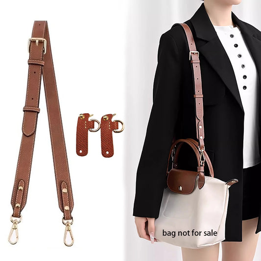 Leather Shoulder Strap for Longchamp Terra Bag - No-Punch Replacement Handle Strap Accessory