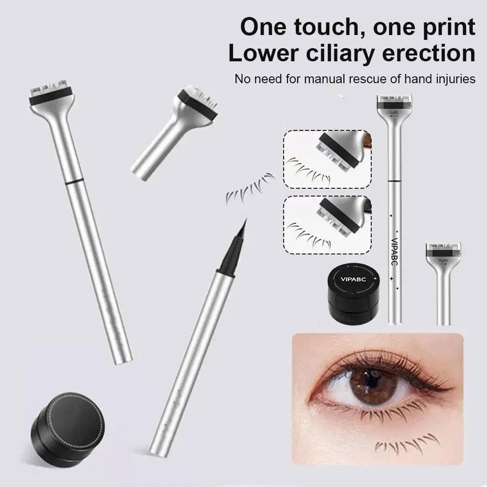 Eyelash Seal DIY Lower Lash Extension Stamps - Silicone Makeup Tool for Beginners, Convenient Natural Simulation Mascara Stick