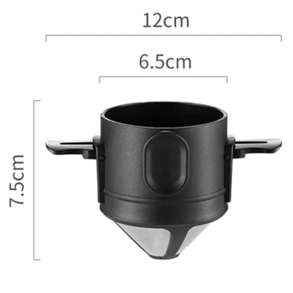 304 Stainless Steel Portable Coffee Filter – Reusable Drip Coffee Tea Holder Mug Set with Coffee Pot & Dripper