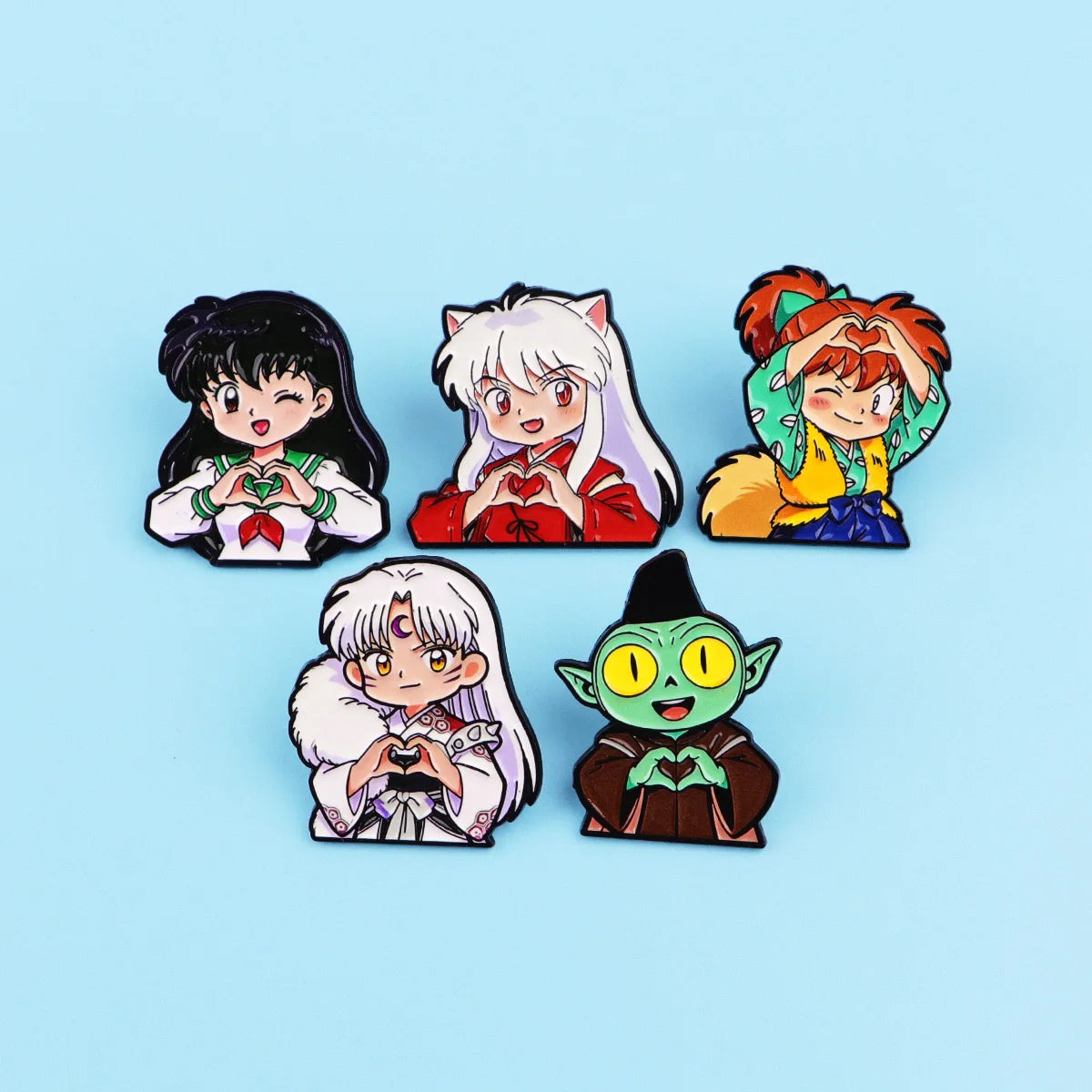 5PCS Cute Enamel Cartoon Pins - Fashion Brooch Lapel Badges for Coats, Clothing & Gift for Fans