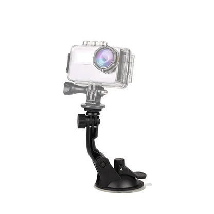 Suction Cup Car Mount with Tripod Adapter — Phone & GoPro Holder for Action Cameras