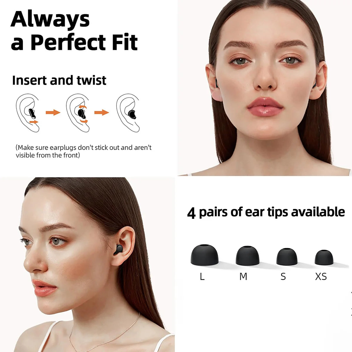 Super Soft Reusable Ear Plugs – Noise Reduction for Sleeping, Travel, Work & Concerts