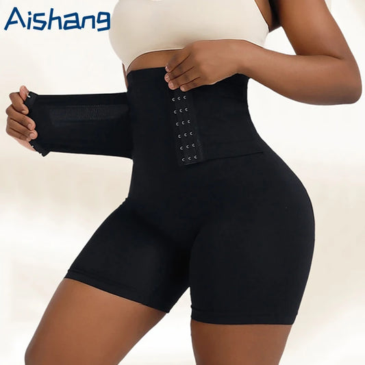 Women's Shapewear Tummy Control Shorts – High-Waisted Body Shaper Fajas with Hook Butt Lifter Slimming Underwear