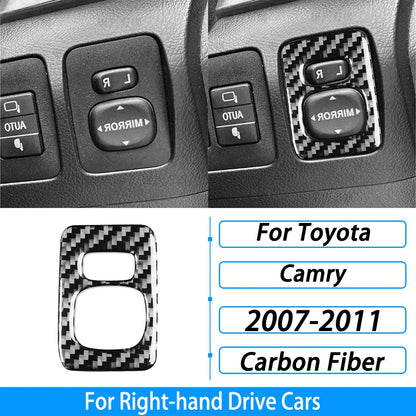 Toyota Camry 2007–2011 Carbon Fiber Interior Trim Set - Center Console, Gear Shift & Air Vent Decorative Covers