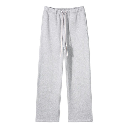 Straight-Lined Solid Color Cashmere Sweatpants – Soft Cozy Lounge Pants