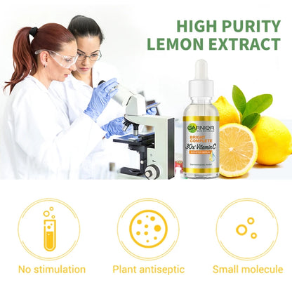 Garnier Bright Complete Vitamin C Booster Serum – 30x Niacinamide Essence for Whitening & Acne Mark Fade, 30ml