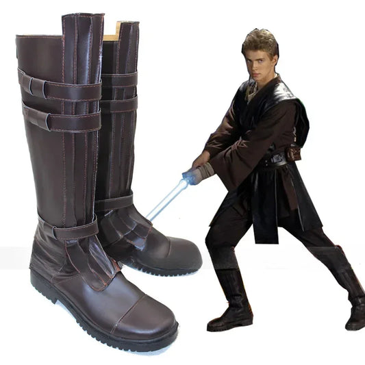 SW Cosplay Boots – Darth Vader, Anakin, Luke Skywalker, Obi-Wan, Darth Maul & Stormtrooper Shoes for Men’s Halloween Costume