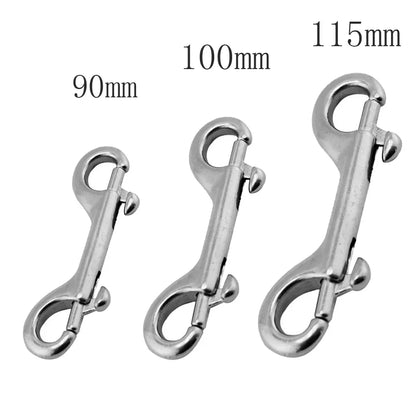 316 Stainless Steel Scuba Diving Eye Snap Hook – Double End Quick Release Bolt Buckle Clip for Marine, Boat & Key Ring