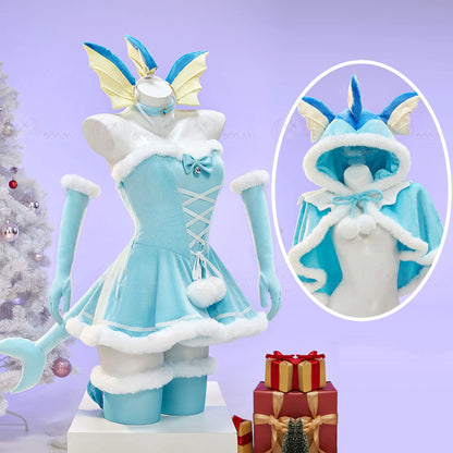 Anime Vaporeon Umbreon Sylveon Cosplay Costume - Sexy Cloak Dress Outfit for Women, Halloween & Christmas