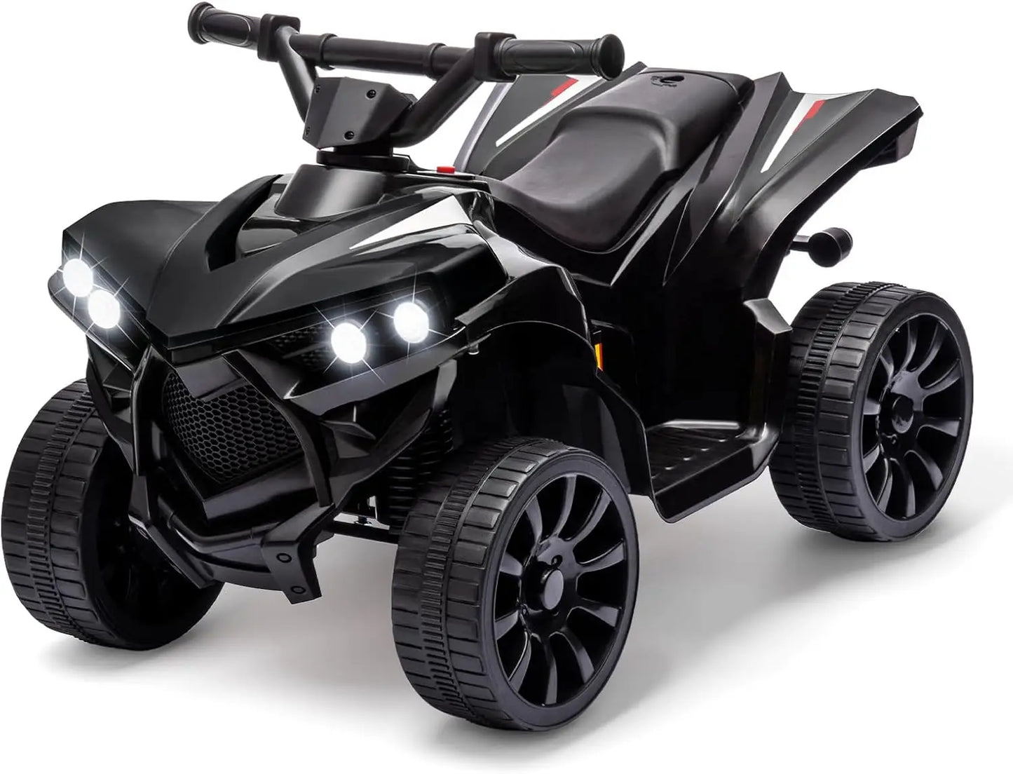 6V Kids Ride-On ATV 4-Wheeler – Electric Quad Car with Music, Foot Pedal, 1.8MPH Max Speed & Durable Wheels