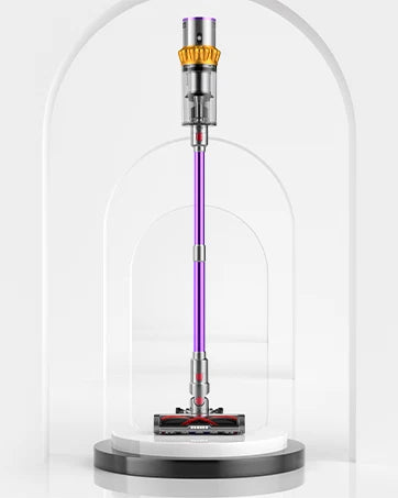 550W Cordless Vacuum Cleaner - 45KPa Suction, 65 Min Runtime, Low Noise, LED Screen, Wall Mount Charging for Home