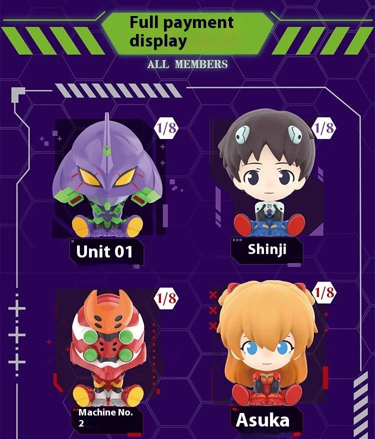 Evangelion Mini Sitting Series Blind Box – Anime Figure Collectible Decoration & Custom Gift