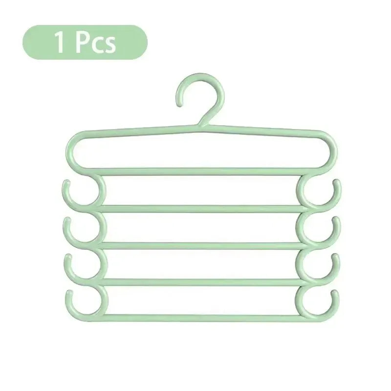 1/2/3pcs Multifunctional Pants Rack – Space-Saving 5-Layer Trousers Hanger for Closet & Clothes Storage