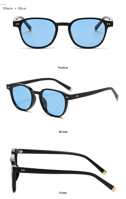 SHAUNA Retro Square Polarized Sunglasses — Fashion Rivet-Decorated Shades for Women & Men, UV400 Driving Sun Glasses