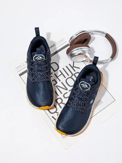 HOBIBEAR Unisex Hiking Sneakers – Lace-Up Outdoor Walking Shoes with Artificial Leather