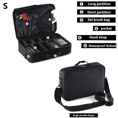Professional Large Makeup Case – Travel Cosmetic Organizer & Nail Toolbox for Beauty Storage