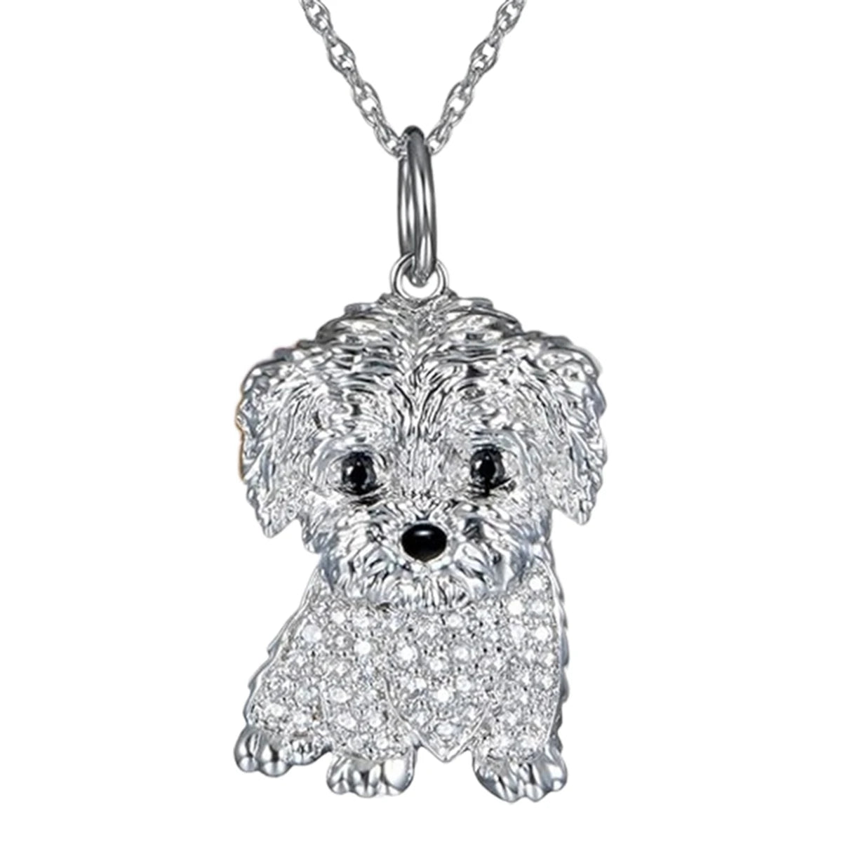 Schnauzer Dog Pendant Necklace – Cute & Elegant Puppy Jewelry for Women, Perfect Gift for Dog Lovers