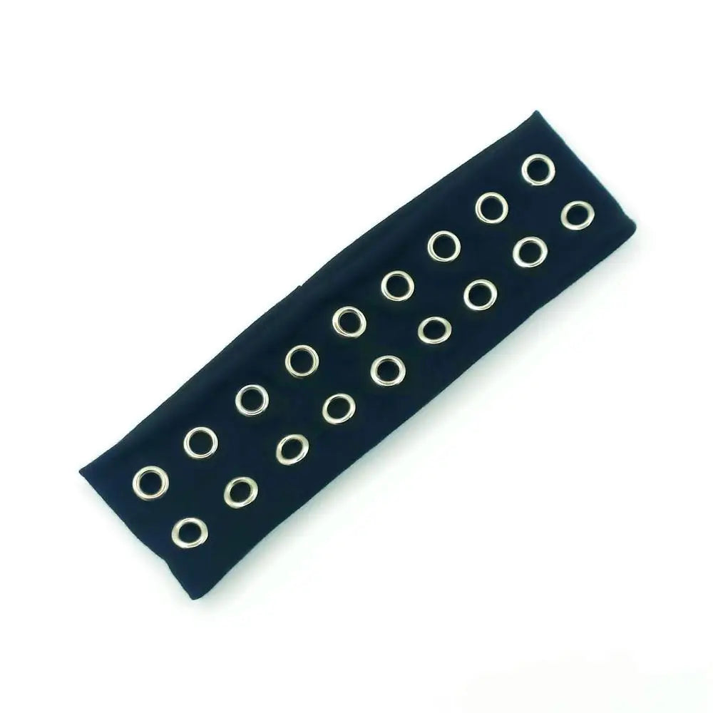 Harajuku Y2K Punk Girl Headband – Hollow Eyelet Cotton Elastic Steampunk & Gothic Style