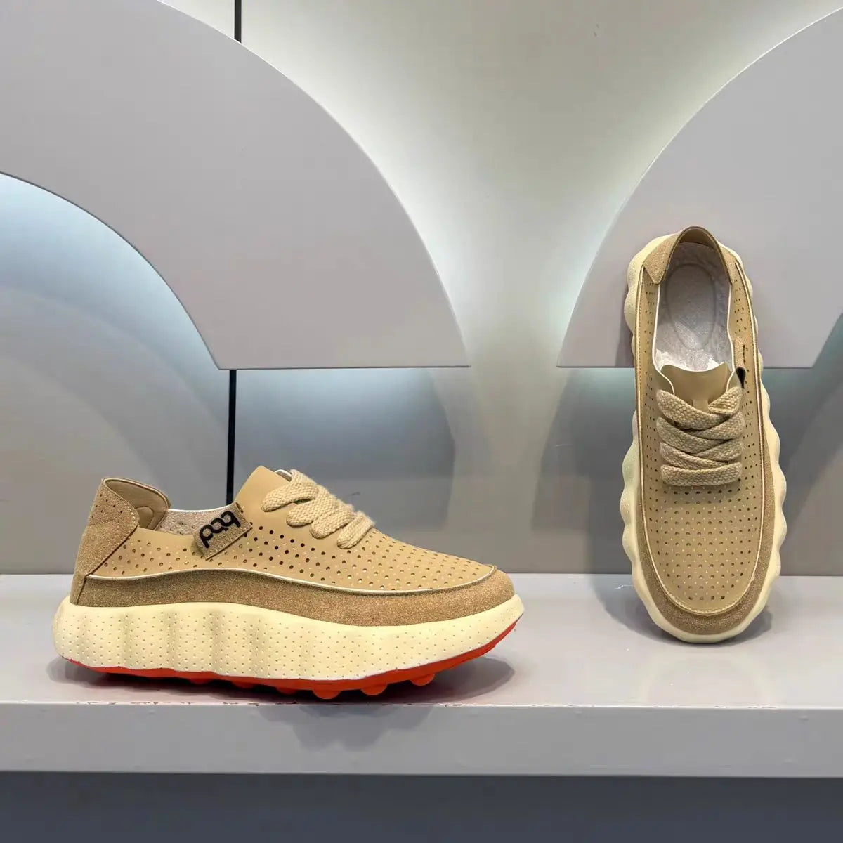 Men's Chunky Platform Sneakers - Breathable Non-Slip Running & Casual Walking Shoes