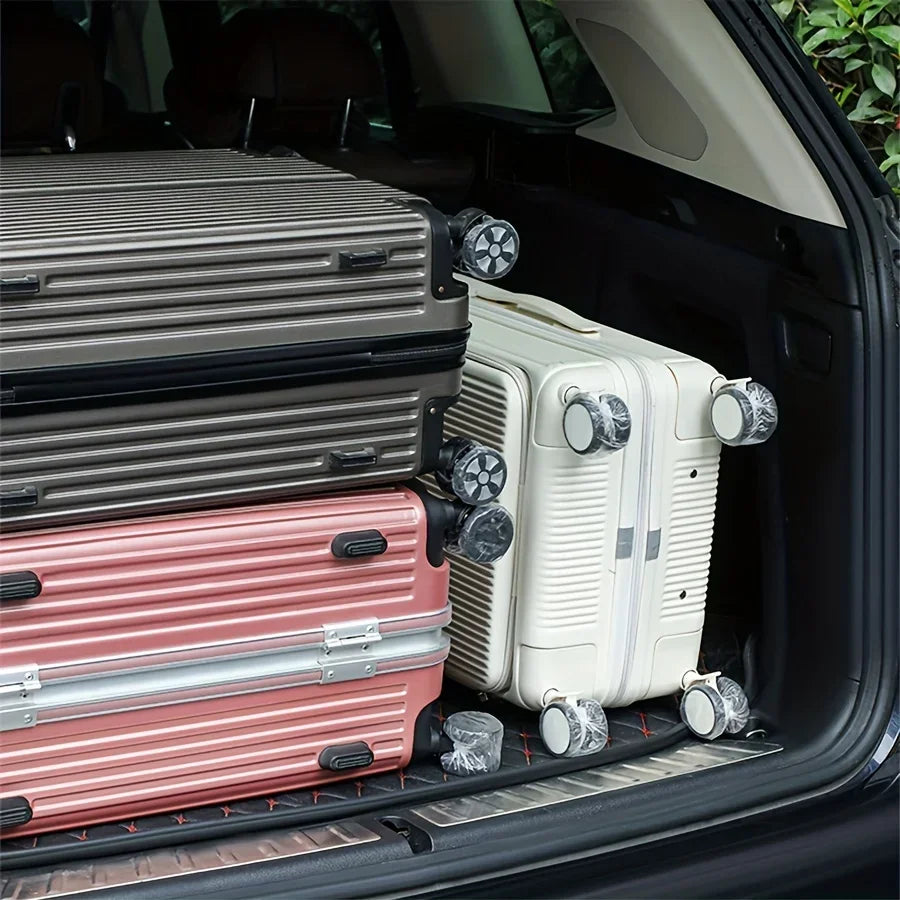 50/80PCS Luggage Wheel Covers — Dustproof Disposable Protectors for Suitcase & Trolley Cases