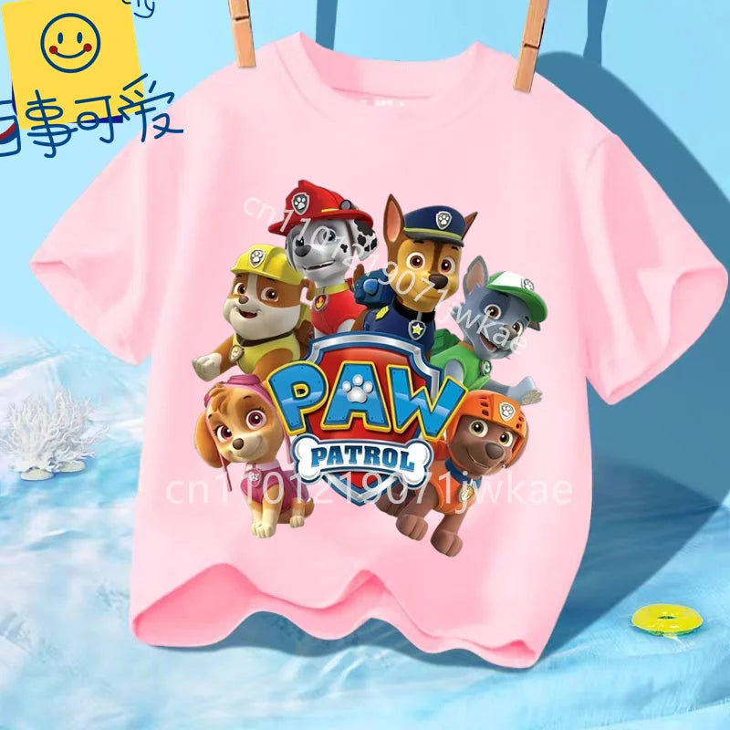 Paw Patrol Kids T-Shirt – Skye Cartoon Short Sleeve Summer Top for Boys & Girls Casual Wear Birthday Gift Clothing