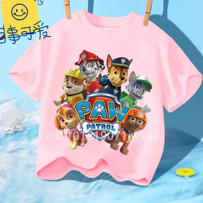 Paw Patrol Kids T-Shirt – Skye Cartoon Short Sleeve Summer Top for Boys & Girls Casual Wear Birthday Gift Clothing