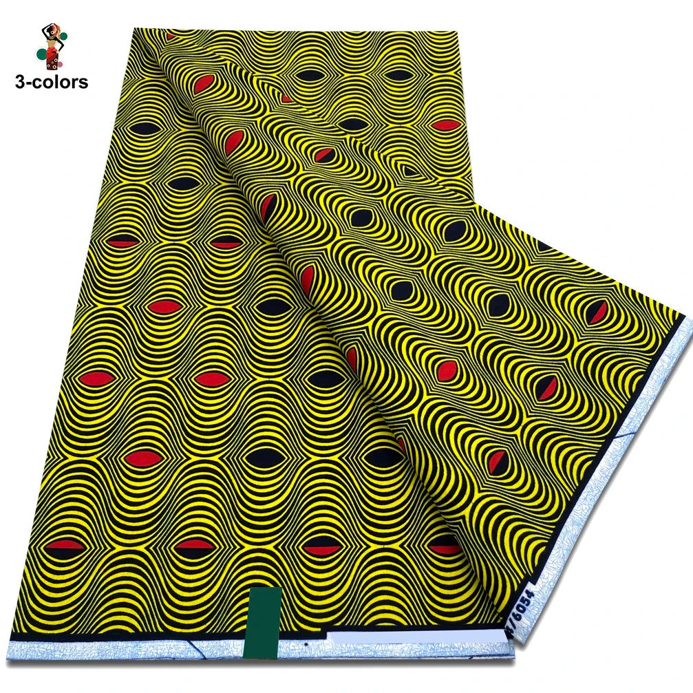 Newest African Ankara Wax Fabric - 100% Cotton Soft Dutch Hollandais Pagne Print for Dresses & Sewing