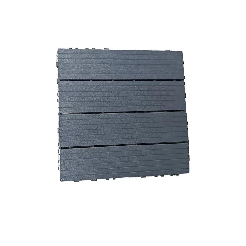 44-Piece Interlocking Patio Deck Tiles - 12x12in Weatherproof Wood-Look Snap-Lock Flooring for Balcony, Garden & Pool