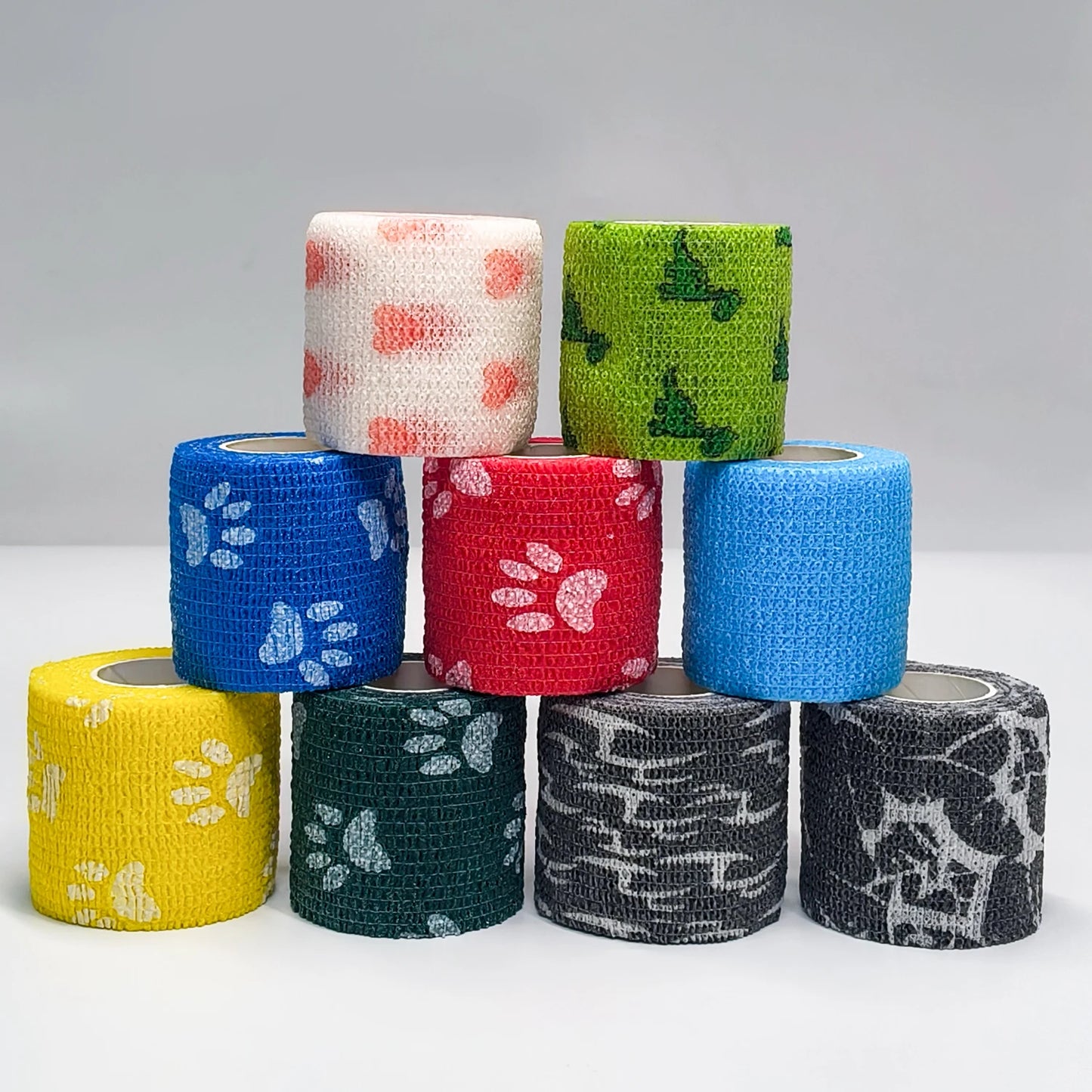 34-Color Tattoo Grip Bandage – Non-Slip, Waterproof, Disposable Elastic Non-Woven Fabric for Tattoo Supplies