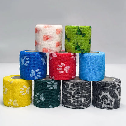 34-Color Tattoo Grip Bandage – Non-Slip, Waterproof, Disposable Elastic Non-Woven Fabric for Tattoo Supplies