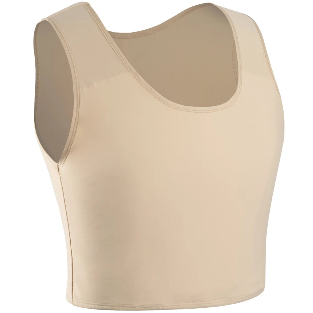XUJI Transgender FTM Half Chest Binder – Breathable Tomboy Chest Compression for Comfort