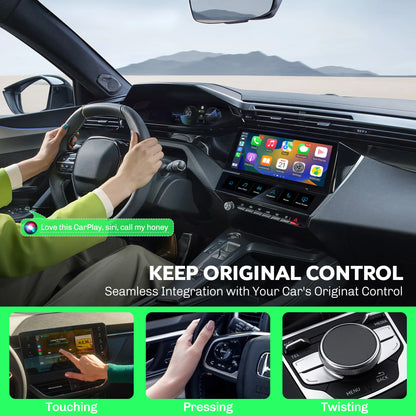 MMB Mini Wired to Wireless CarPlay Adapter – USB Plug & Play, Bluetooth 5.2 for Honda, Toyota Corolla, Peugeot 3008
