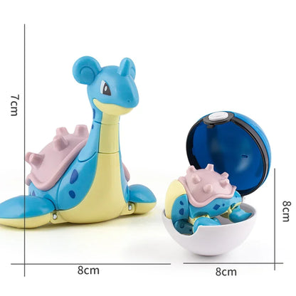 Pokemon Action Figures Set – Pikachu, Gengar, Dragonite, Snorlax & Pokeball Toys