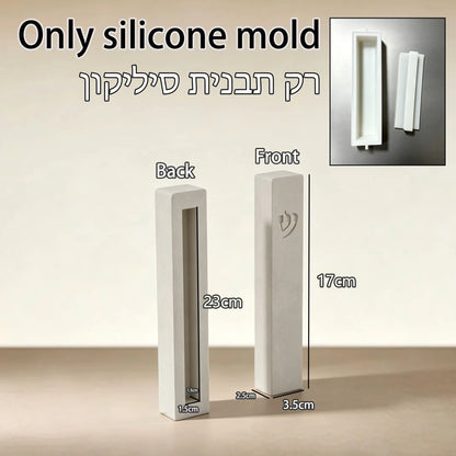 Mezuzah Case Silicone Mold - Door Scroll Holder Casting Mold for Concrete, Cement, and Plaster Crafts