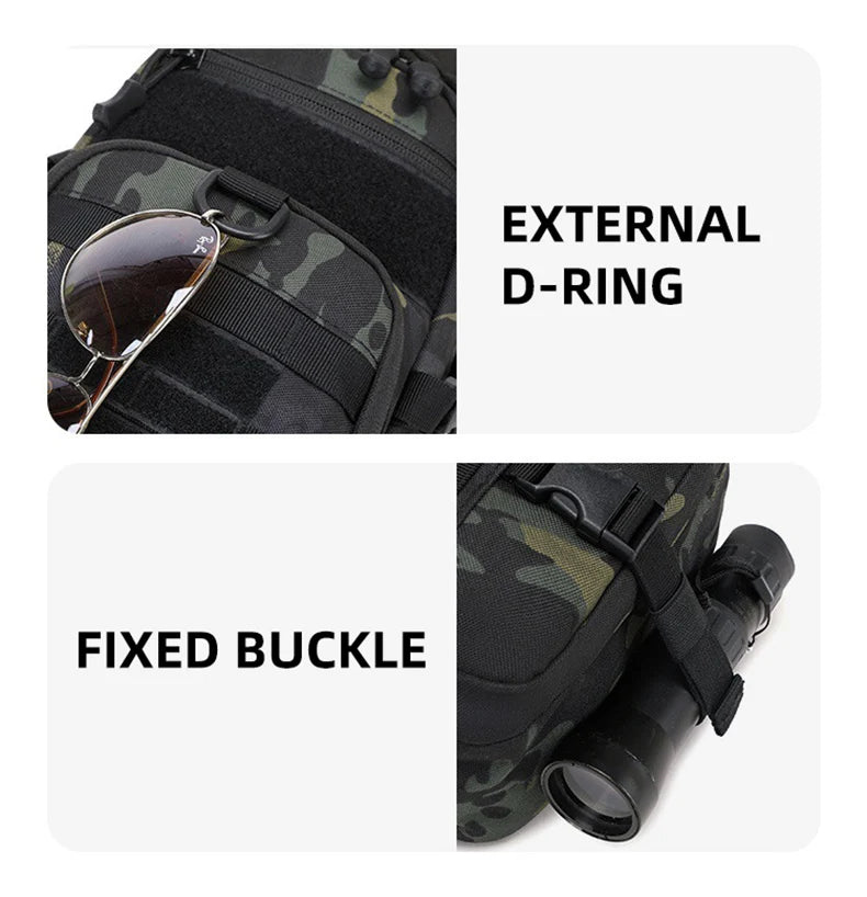 Camping Tactical Chest Bag – MOLLE Sling Backpack for Men, Outdoor Hiking, Cycling & Fishing