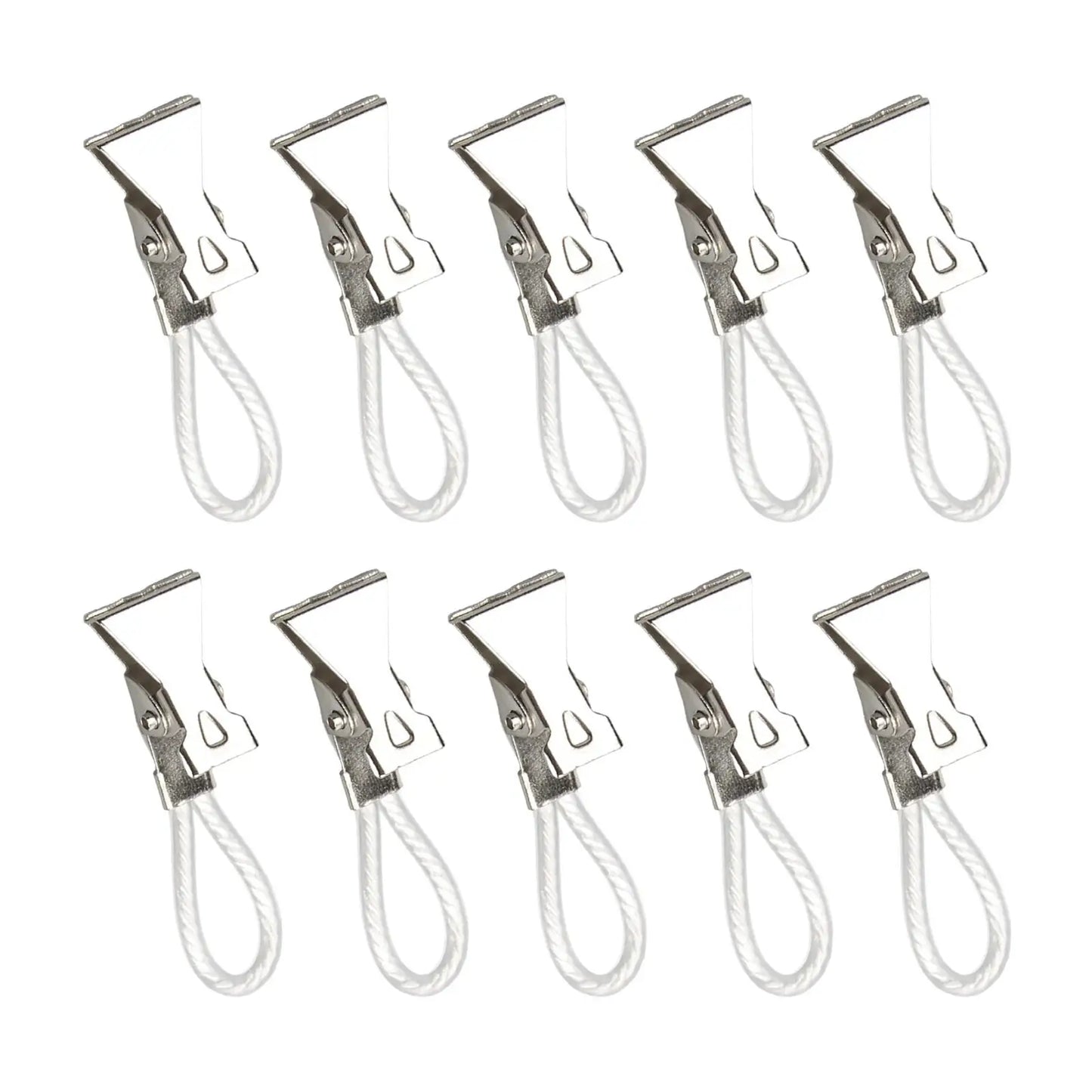 10pcs Metal Towel Clips - Hanging Loop Clip Hangers for Kitchen & Bathroom Organization
