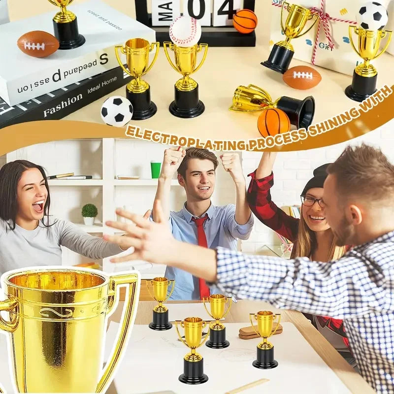 20-Piece Elegant Tower Trophy Awards - Decorative Trophies for Corporate Events, School Competitions, Celebrations, and Gifts
