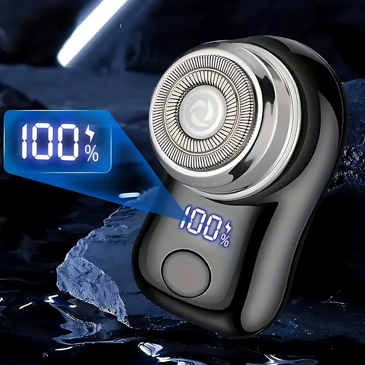 Men’s Electric Beard Shaver – Stainless Steel Spiral Razor, USB Rechargeable Portable Net Shaving Trimmer with Long Battery Life for Cordless Grooming