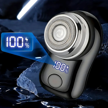Men’s Electric Beard Shaver – Stainless Steel Spiral Razor, USB Rechargeable Portable Net Shaving Trimmer with Long Battery Life for Cordless Grooming
