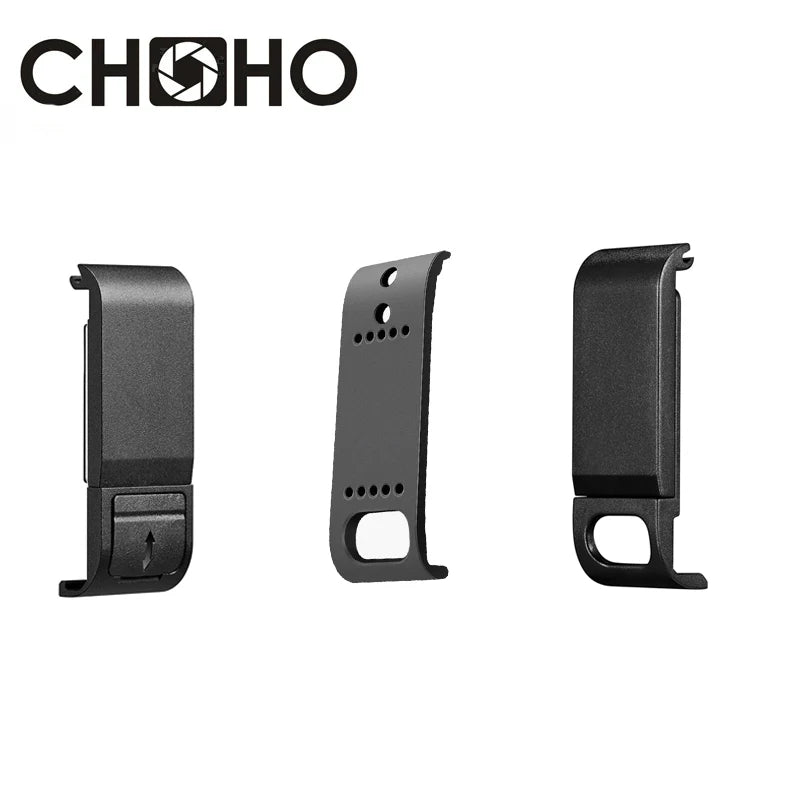 Rechargeable Side Cover Case & Battery Lid — Replacement Door for GoPro Hero 13, 12, 11, 10, 9, 8, Black Accessories