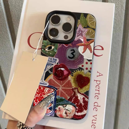 Retro Fruit Pattern iPhone Case - Shockproof Soft Silicone Protective Cover