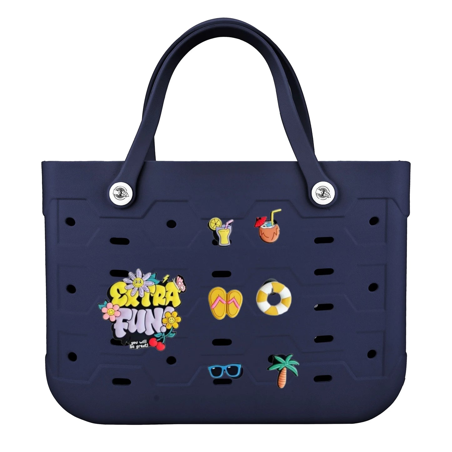 EVA Waterproof Beach Bag – M/L/XL Fashion Rubber Tote for Women, Solid Color Shoulder Bag for Travel, Picnic & Shopping Storage